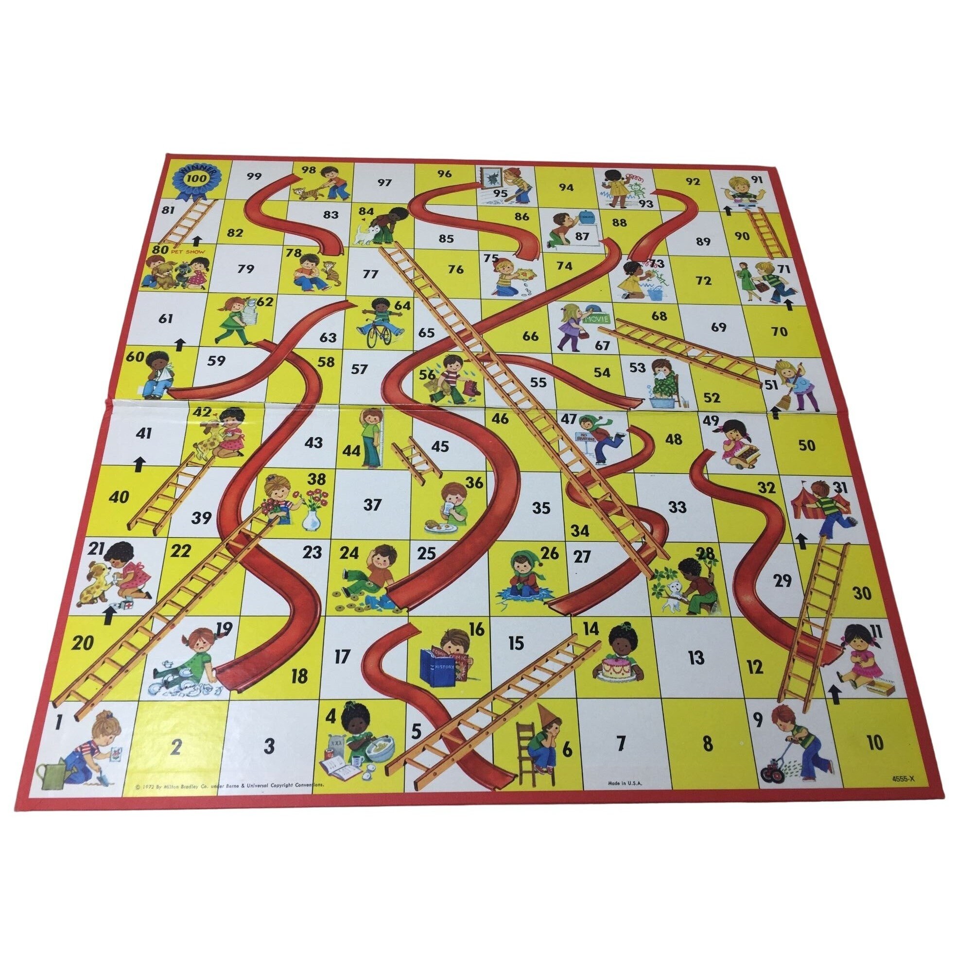 Vintage Milton Bradley Chutes and Ladders Board Game Comes With Board/4