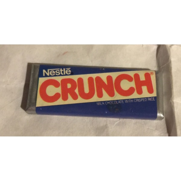 Vintage Nestle Crunch Candy Bar Refrigerator Magnet