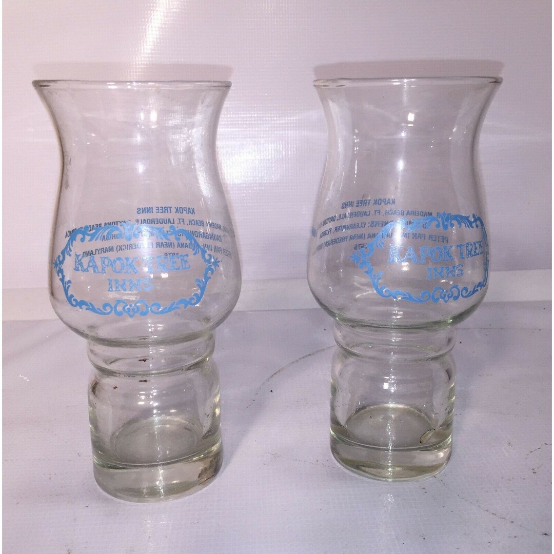 Vintage Kapok Tree INNS Blue Souvenir PUNCH GLASS Cocktail Etsy