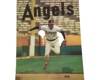 Revista coleccionable del libro de puntaje oficial de béisbol de los Angelinos vintage