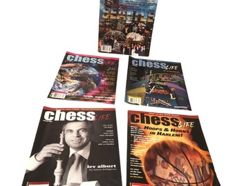 Lot de 5 magazines de collection Chess Life (janvier-mai 2001)