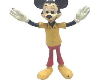 Vintage Bendy Mickey Maus Spielzeug - Walt Disney Productions Sammlerstück