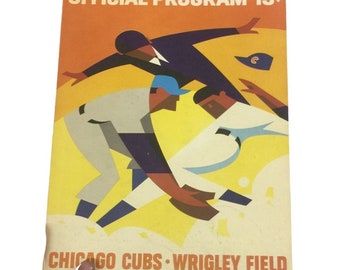 Programme officiel de sport vintage des Cubs de Chicago - Wrigley Field