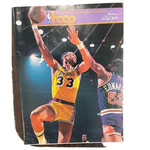 Vintage Hoop Basketball-Magazin Kareem Abdul Jabbar Los Angeles Lakers 33 Bild 1