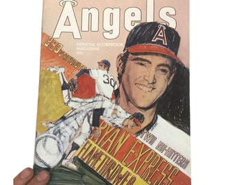 Rivista da collezione ufficiale del punteggio ufficiale di baseball degli Angels vintage