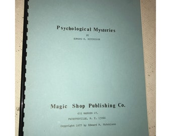 Psychologische Mysterien von Edward Hutchinson- Magic ShopPublancing Co.