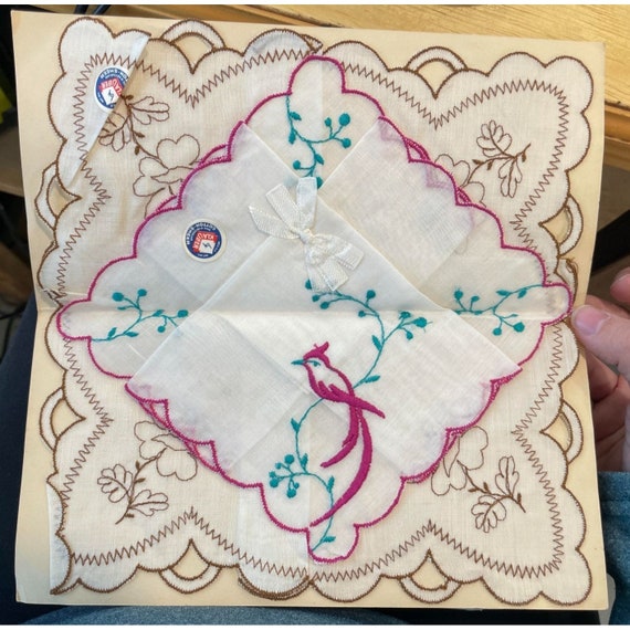 Beautiful Embroidery Antique Handkerchief (New)