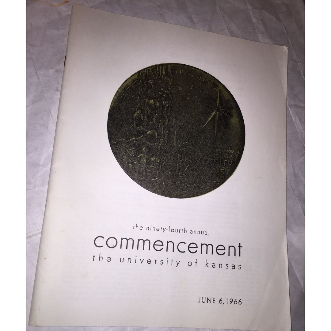 Vintage University of Kansas Graduation Commencement Program 1966 Etsy