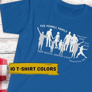 T-shirt pour réunion de famille | t-shirt pour vacances en famille | T-shirt de cuisine familiale | T-shirt personnalisé souvenir de voyage | Lignée noire afro-américaine
