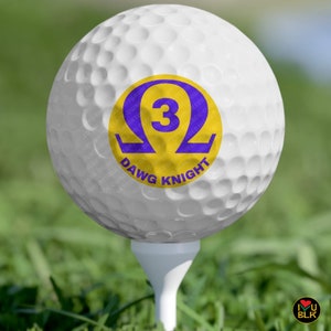 Golfing Gifts for Men | Custom Golf Balls Set | Purple Yellow Gold Personalized Gifts with Name for Husband Boyfriend Brother Boss - 6 pcs