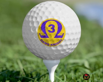 Golfing Gifts for Men | Custom Golf Balls Set | Purple Yellow Gold Personalized Gifts with Name for Husband Boyfriend Brother Boss - 6 pcs