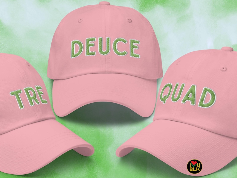 Pink Sorority Line Position Cap | Embroidered Soror Green Name Hat ...