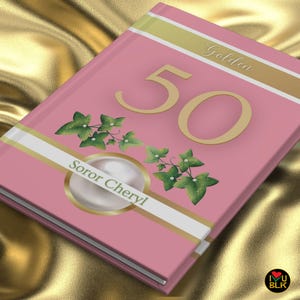 Carnet cartonné rose doré | Cadeau du 50e anniversaire d'une sororité | Carnet de notes 50 anniversaire de la sororité | Cadeau pour Soror 50 ans | Héritage marquant