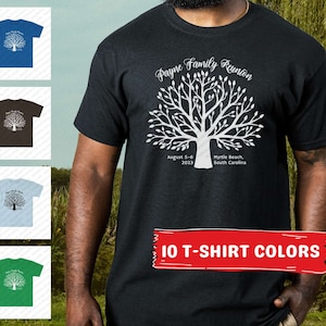 T-shirt personnalisé pour réunion de famille | T-shirt de groupe familial | T-shirt annuel de vacances pour barbecue | T-shirts de famille afro-américains noirs personnalisés