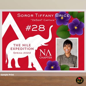 Custom Line Crossing Gift | Diva Personalized Violets Wall Art | Red & White Sorority Decor | Soror Initiation Anniversary Milestone Gift