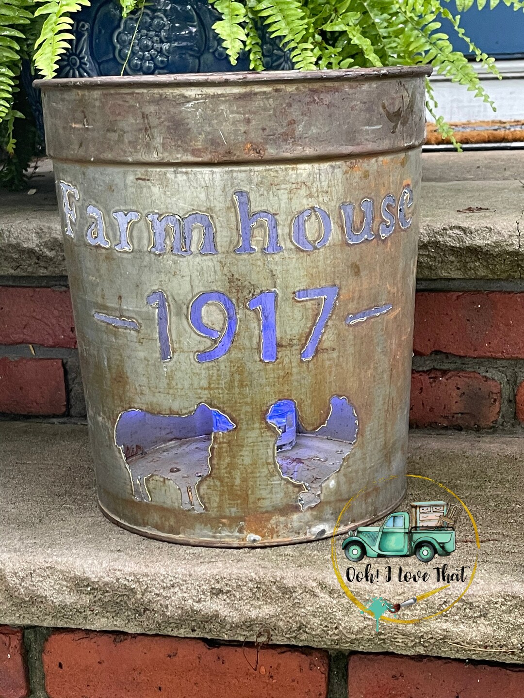 Farmhouse Galvanized Sap Buckets Porch Outdoor Garden Home Etsy