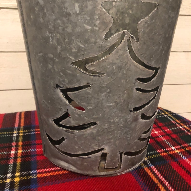 Christmas Tree Galvanized Sap Bucket Holiday Present Etsy