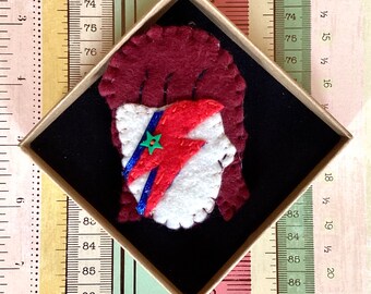 David Bowie inspired felt Statement brooch