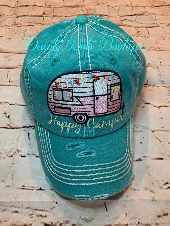 happy camper ball cap