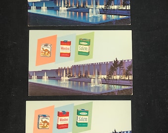 Set of 3 unused RJ Reynolds Tobacco Winston-Salem NC Camel Cigarette Postcards