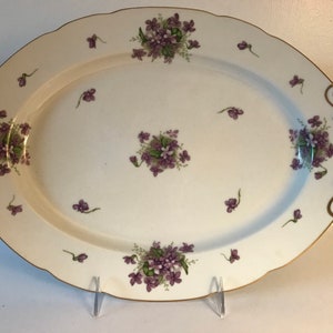 Rossetti Spring Violets Japan 16 1/2 &quot;Platter Hand Painted