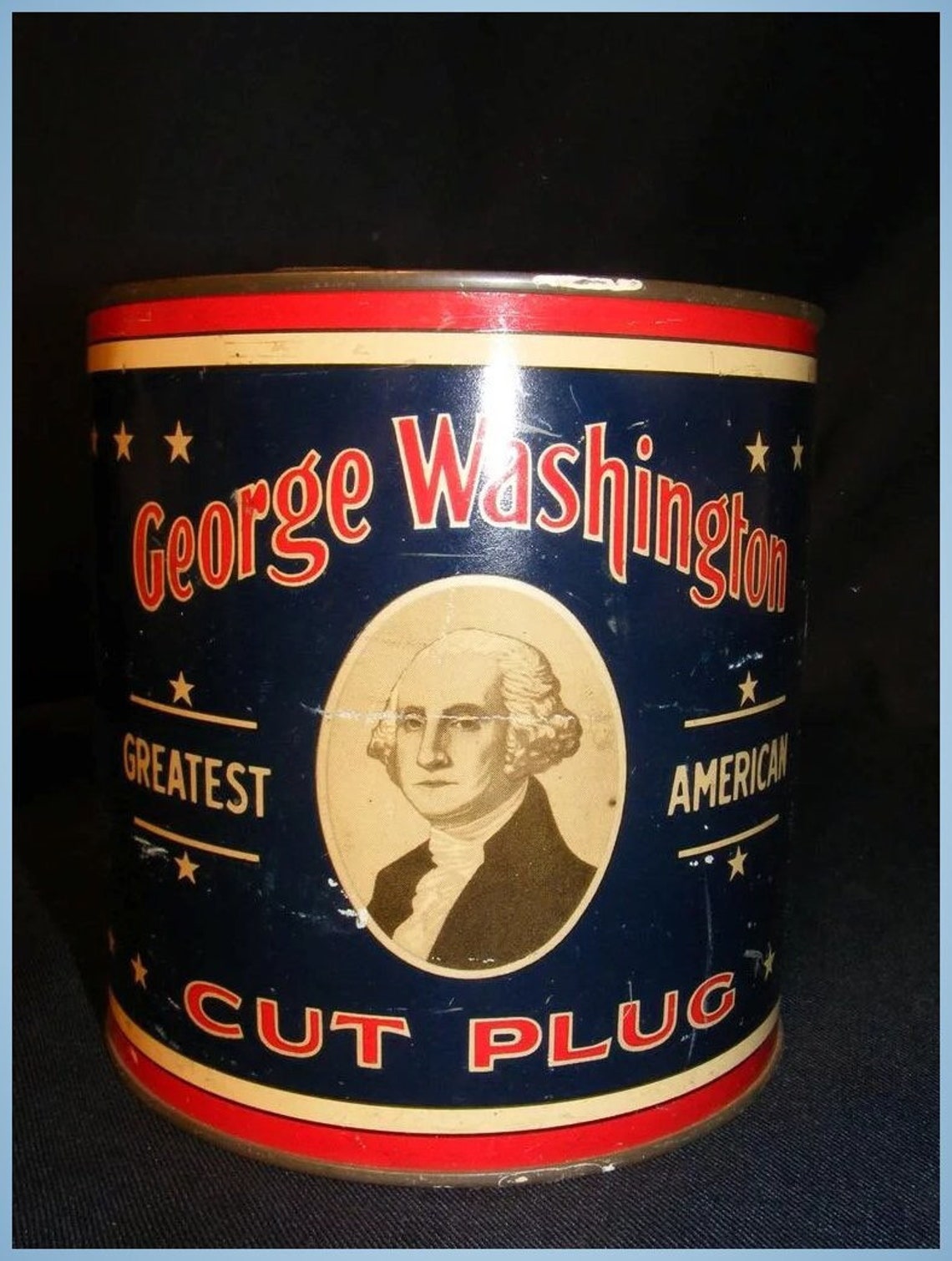 Washington Tin Cut Plug Tobacco tin R.J. Reynolds