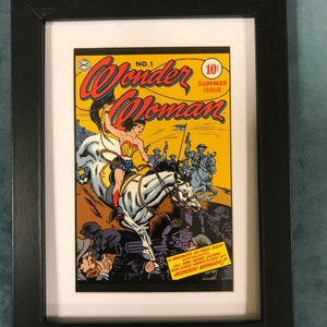 DC Comics Cartolina incorniciata/opaca 15,2 x 20,3 cm di Harry Peter WONDER WOMAN #1, 1942