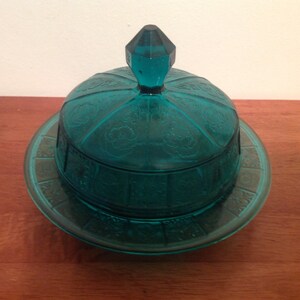 Doric & Pansy Ultramarine Butter Dish with Lid, Great Cond. 1937-1938