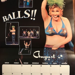 Sällsynt vintage Bette Midler Den gudomliga fröken Millennium 2000 fotokalender +NYTT+