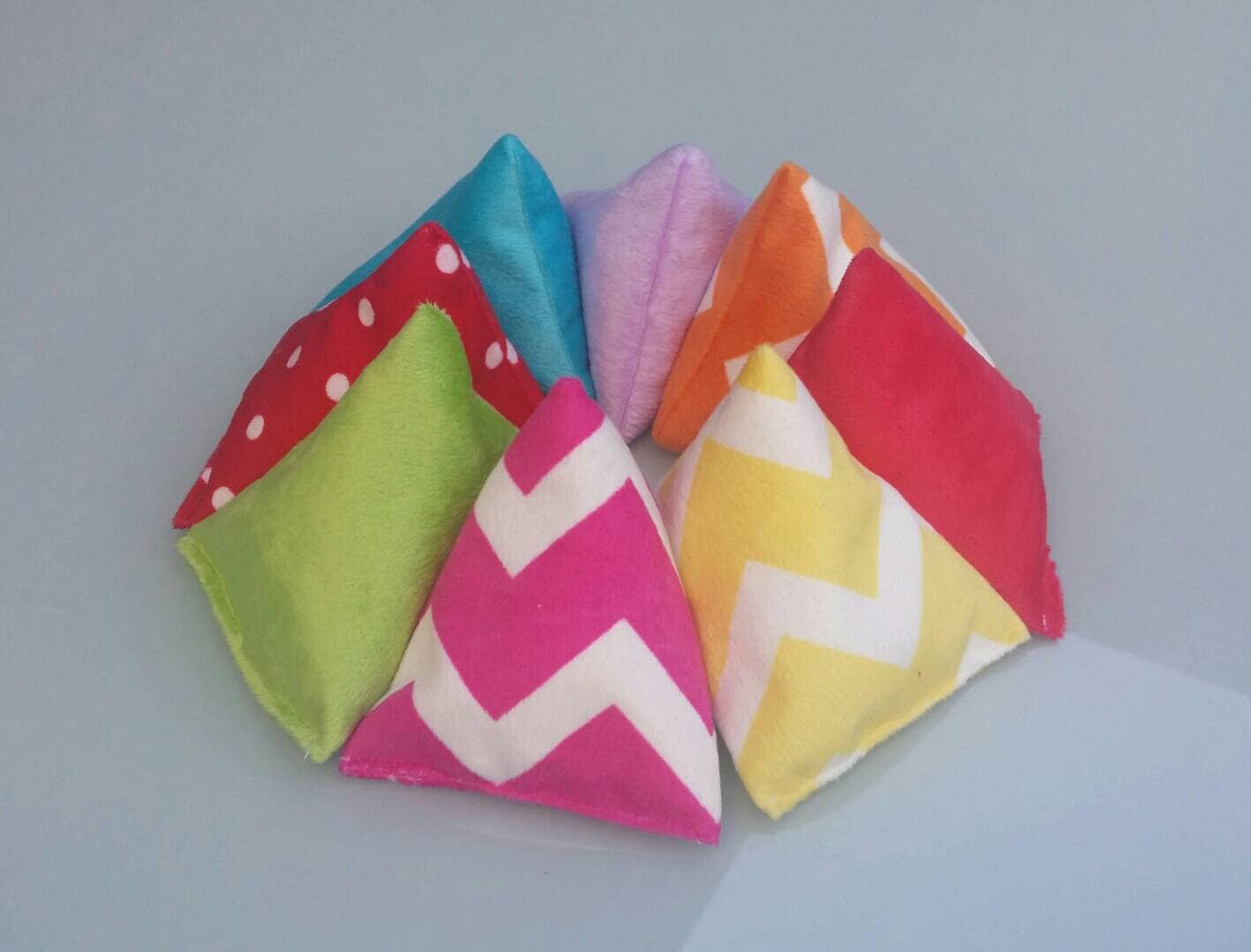 Kids Throwing Bean Bags Small Triangular Set of Eight. Etsy