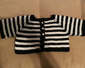 Zebra Stripped Baby Cardigan