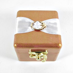 Rose Gold Ring Box Wedding, Rose gold box engagement, Wooden ring box, Ring bearer box, Ring box wedding, Rose gold wedding, Ring box