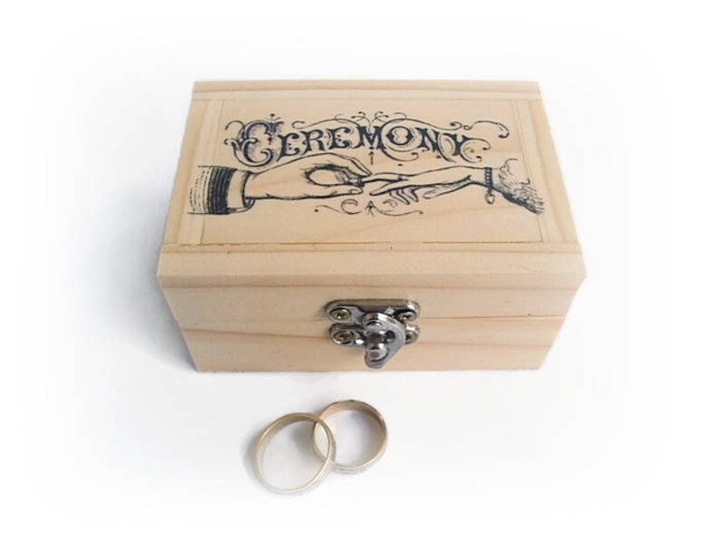 Wedding ceremony Rings Box Ring holder Custom wedding Ring Etsy