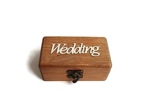 Bird Couple Mr Mrs Retro Wedding Ring Bearer Box Wood Display Jewelry Holder