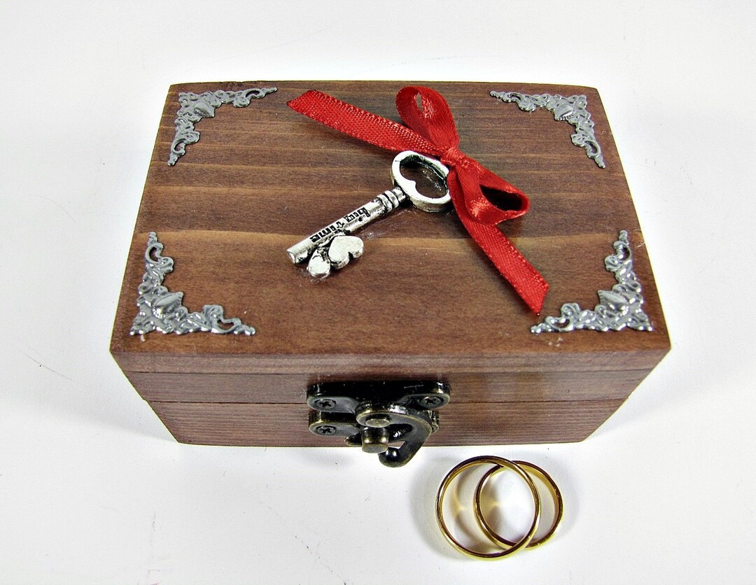 Key Ring Box Small Jewelry Box Personalized Box Wooden Ring Etsy