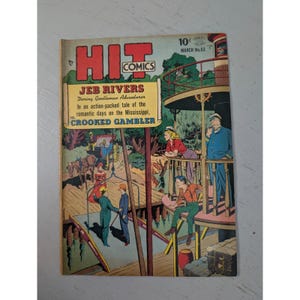 Hit Comics No. 63 March 1950 Golden Age Comic Jeb Rivers Crooked Gambler Cover