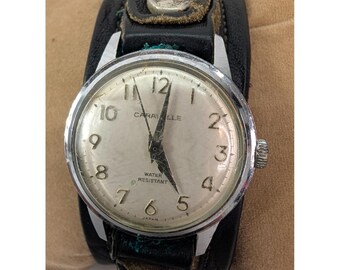 Vintage 1970s Caravelle Men's Watch Shock Water Resistant Anti-Magnetic