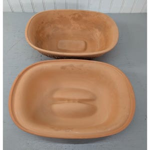 Schlemmertopf Clay Terra Cotta Baker Roaster 832 w/ Lid West Germany Keramik