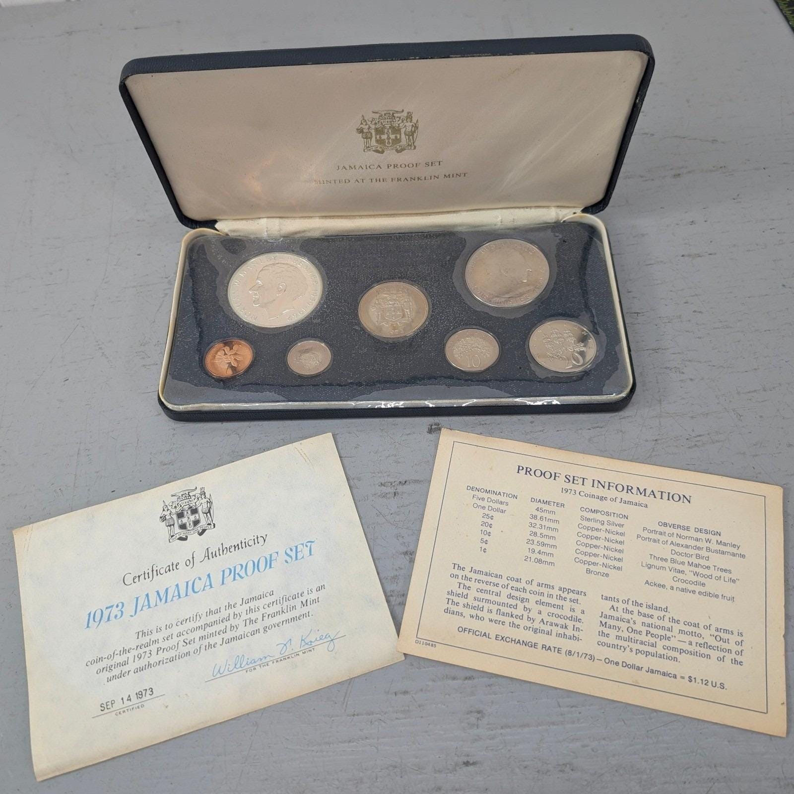 1973 ジャマイカ セット 5ドル銀貨入 フランクリンミント 1973 Franklin Mint - Etsy