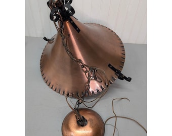Vintage MCM Moe Light Copper Pendant Light Chandelier Thomas Industries USA