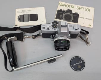 Vintage Minolta SRT 101 35mm SLR Film Manual Camera W/ 58mm 1.4