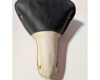 Vintage Classco Bicycle Saddle Seat Black White Spring Road Bike Japan Made 9.5"