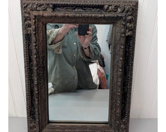 Vintage Turner Wall Hanging Mirror Accessory A963 Ornate Baroque Rectangle 21x15