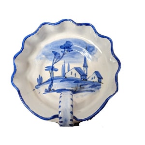 Vintage Delft Blue Porcelain Ceramic Ashtray Handpainted Signed Number Holland