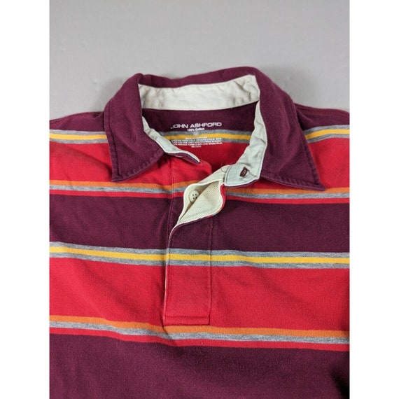 Vintage 90s John Ashford Striped Multicolor Polo … - image 2