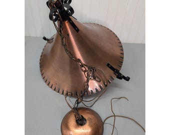 Vintage MCM Moe Light Copper Pendant Light Chandelier Thomas Industries USA