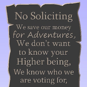 No soliciting sign