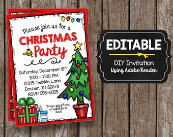 Etsy Christmas Party Invitations 7