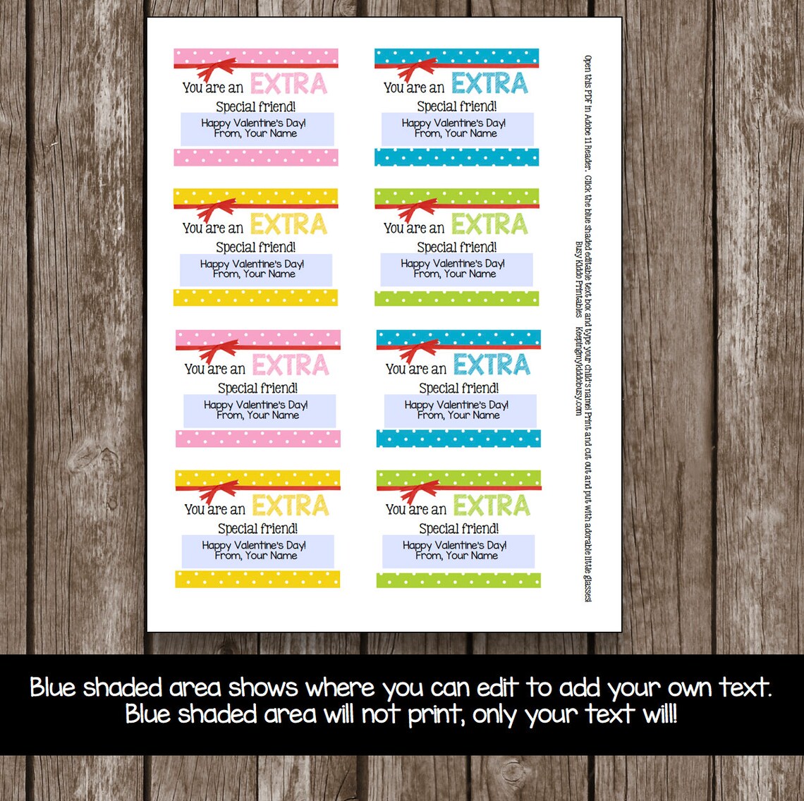 EXTRA Special Friend Valentine's Day Printable Card - Etsy