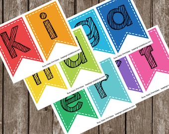 50% OFF SALE Kindergarten Graduation Banner - Printable - PDF - Instant Download - Decoration
